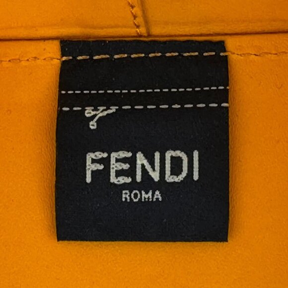 FENDI Mon Tresor Mini Shoulder Bag Handbag Orange Leather/Mesh - Picture 13 of 14